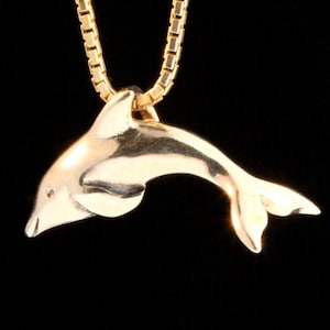 14k Gold Dolphin Charm