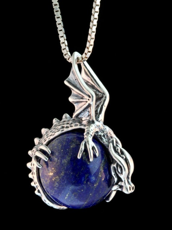 Lapis Orb Sterling Silver Necklace Lapis Orb Sterling Silver Necklace