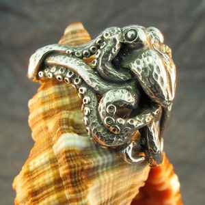 Octopus Ring Silver Octopus Jewelry Tentacle Jewelry Tentacle Ring Steampunk Jewelry Steampunk Ring Octopus Art Octopus Tentacle Ocean Ring