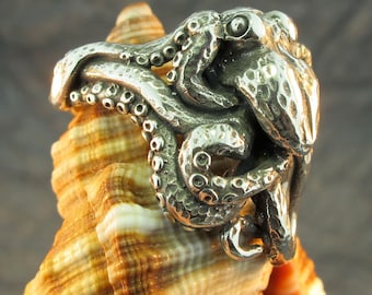 Octopus Ring Silver Octopus Jewelry Tentacle Jewelry Tentacle Ring Steampunk Jewelry Steampunk Ring Octopus Art Octopus Tentacle Ocean Ring