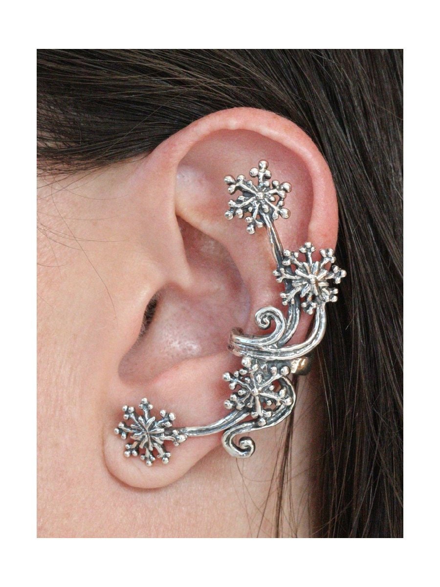 Star Ear Cuff Silver Star Earring Star Jewelry Starburst Ear