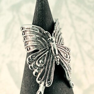 Silver Ear Cuff Butterfly Ear Cuff Silver Butterfly Earring Butterfly Jewelry Insect Jewelry Silver Butterfly Butterfly Wings Wing Jewelry image 3