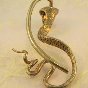 Snake Ear Wrap Bronze Cobra Ear Wrap Snake Ear Cuff Gothic Jewelry Steampunk Ear Cuff Steampunk Jewelry Non Pierced Earring Wrap Snake Cuff image 5