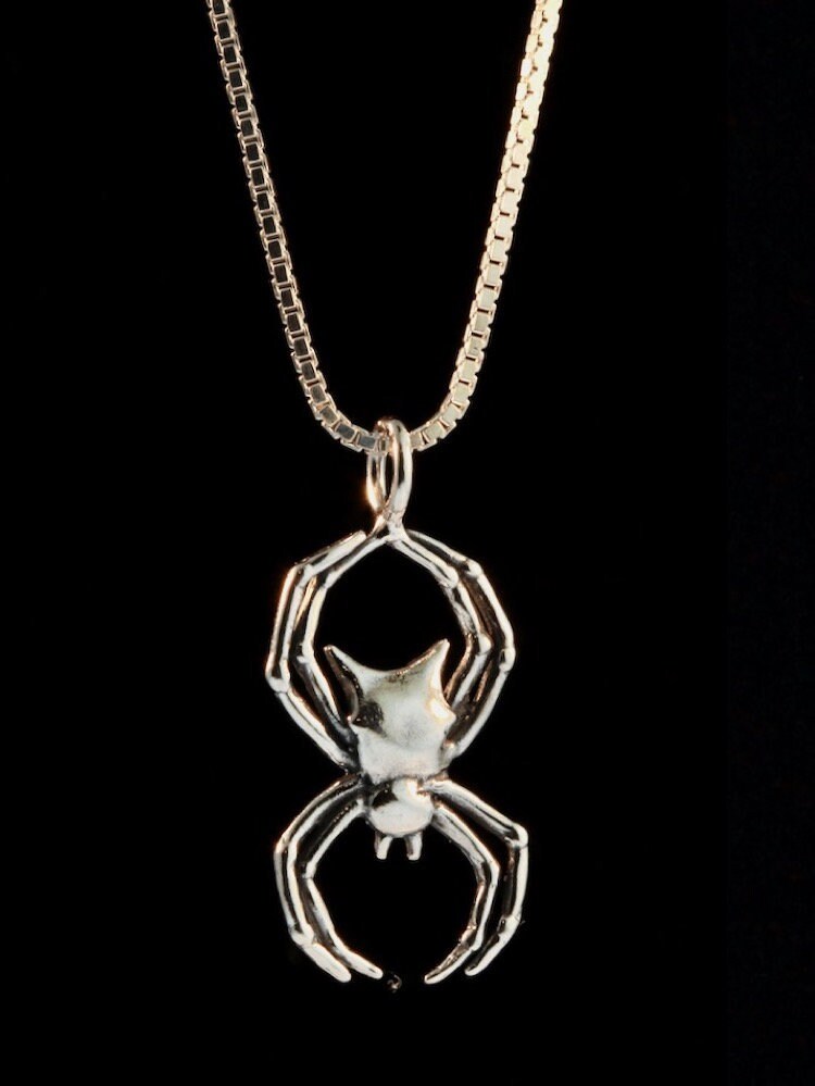 Bug Jewelry Real Preserved Spider Web Necklace With BicBugs Orb