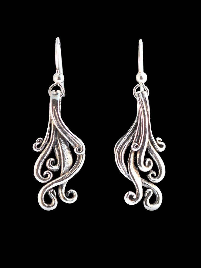 waterfall earrings silver