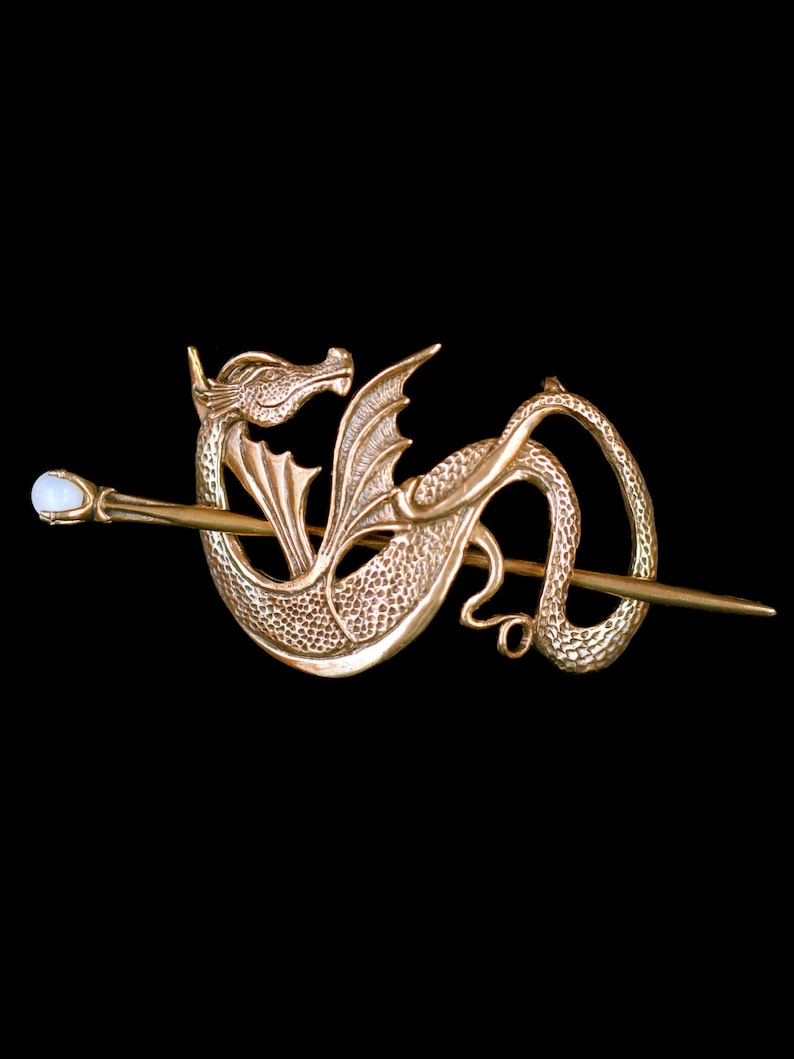 Dragon Hair Barrette Renaissance Hair Accessories Bronze Etsy