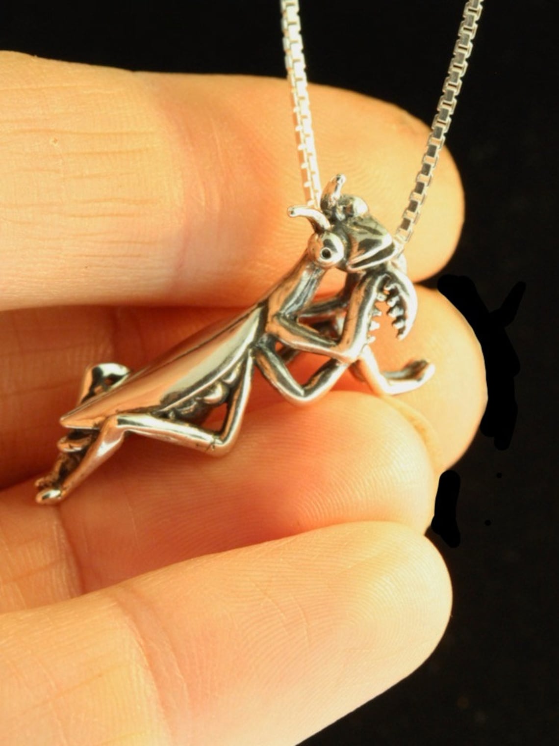 Praying Mantis Necklace Praying Mantis Jewelry Insect Jewelry Etsy