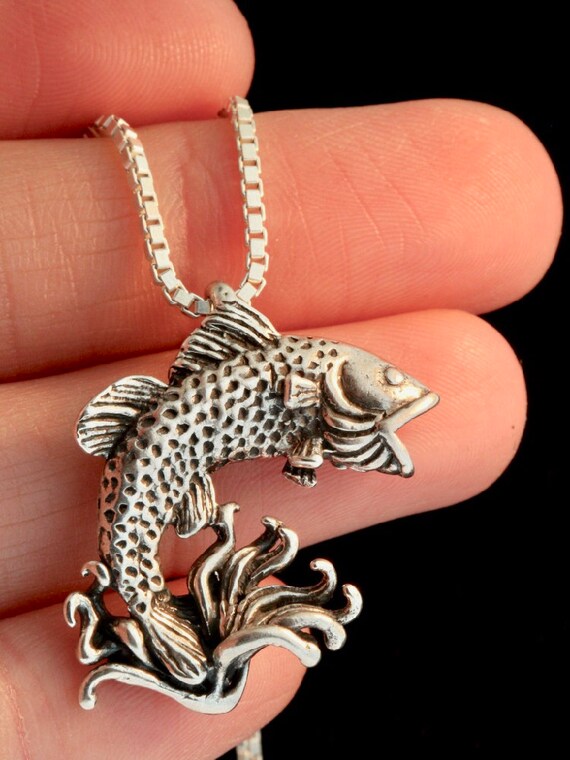 Bass fish necklace sale