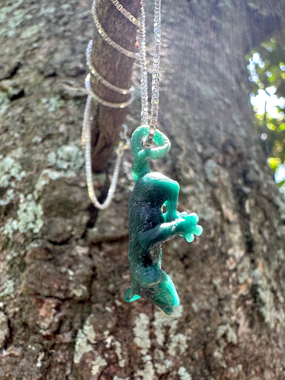 Ciondolo a forma di opossum da donna, in argento Sterling
