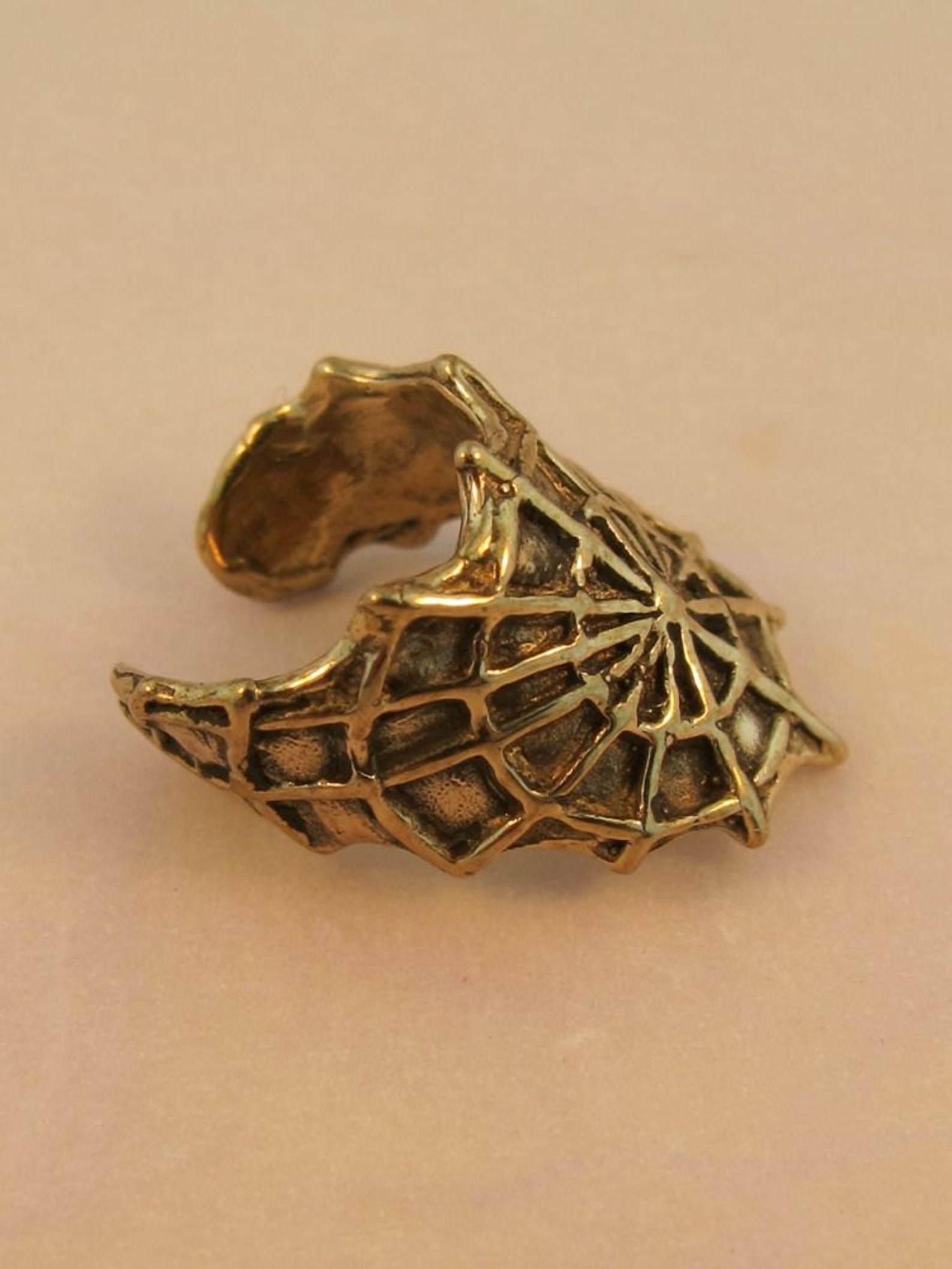 Spiderweb Ear Cuff Bronze Cobweb Ear Cuff Spider Ear Cuff Etsy