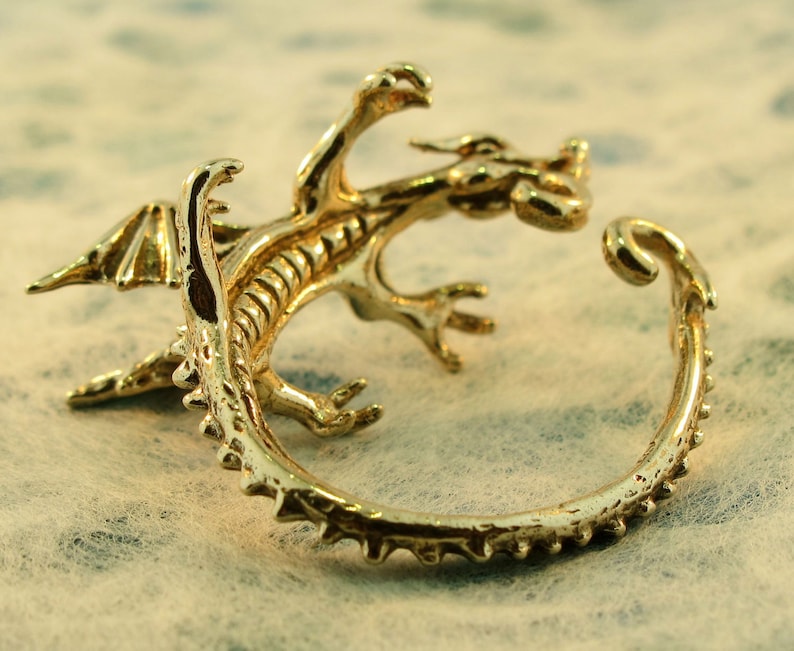 Dragon Ear Cuff Dragon Ear Wrap Game of Thrones Inspired Jewelry Bronze Dragon Whisperer Hoop Non-Pierced Earring Dragon Jewelry Statement image 5