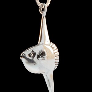 Mola Mola Sunfish Charm Mola Mola Jewelry Sea Life Jewelry Fish Jewelry Ocean Jewelry Finding Dory Silver Fish Pendant image 3