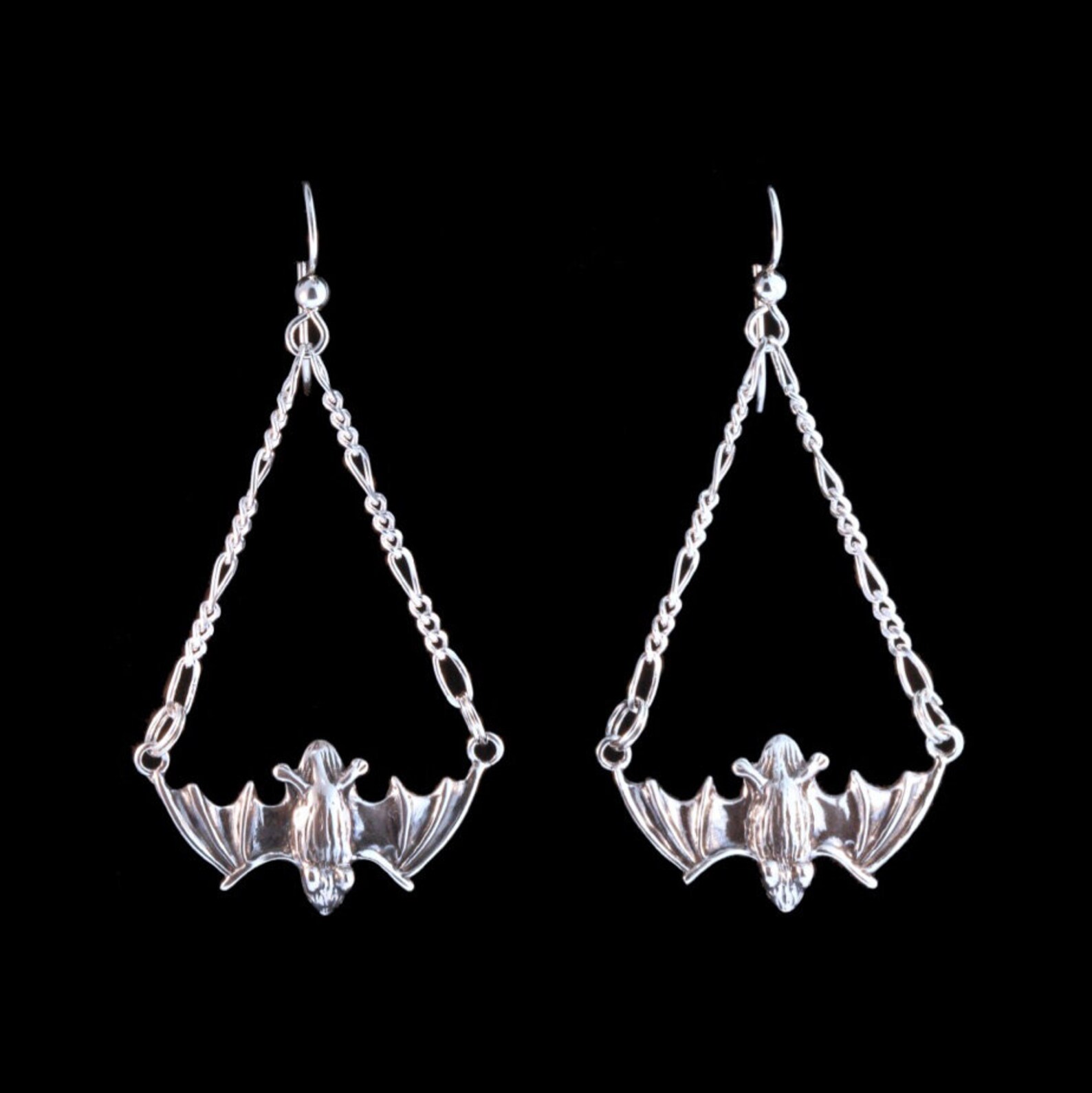 Flying Bat Earrings Silver Bat Earrings Bat Jewelry Bat Charm Etsy