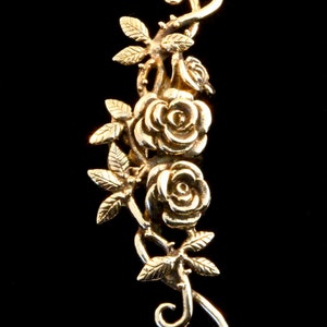 Flower Ear Cuff Valentines Day Gift Rose Ear Cuff Bronze Rose Tendril EarCuff Rose Jewelry Flower Earring Rose Earring Flower Jewelry Roses image 6