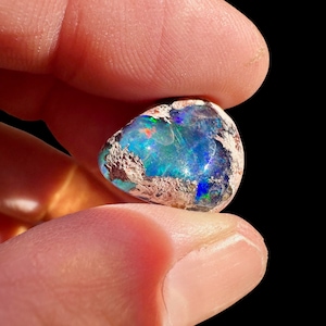 Rainbow Lagoon Mexican Matrix Fire Opal Amazing Mexican Fire Opal Loose Gem Loose Gemstone Rainbow Fire Stone Custom Jewelry High End Gems