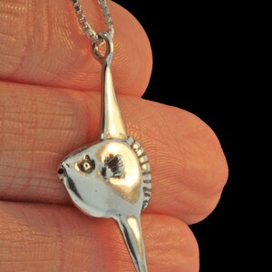 Mola Mola Sunfish Charm Mola Mola Jewelry Sea Life Jewelry Fish Jewelry Ocean Jewelry Finding Dory Silver Fish Pendant image 2