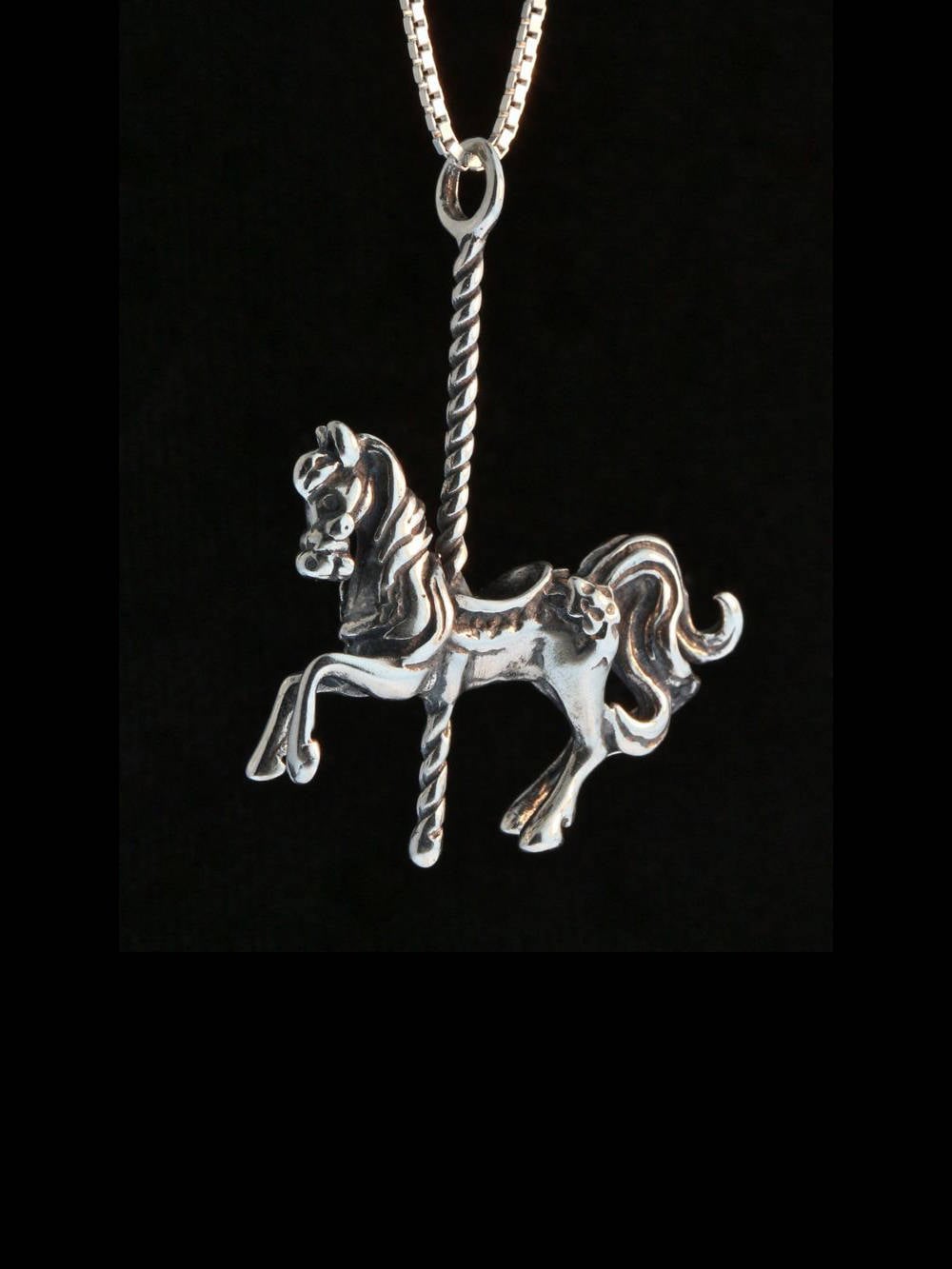 Pendentif cheval bijoux collier Merry Go Round Collier cheval Carrousel Cheval Cheval Collier cheval de carnaval 