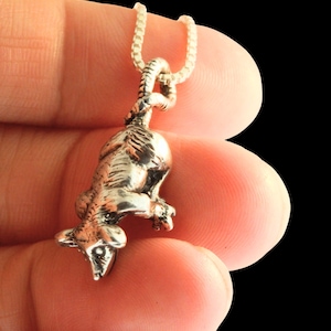 Possum Necklace Sterling Silver Possum Jewelry Possum Art Gift for Possum Lover Animal Charm Animal Jewelry Possum Charm Marsupial Jewelry