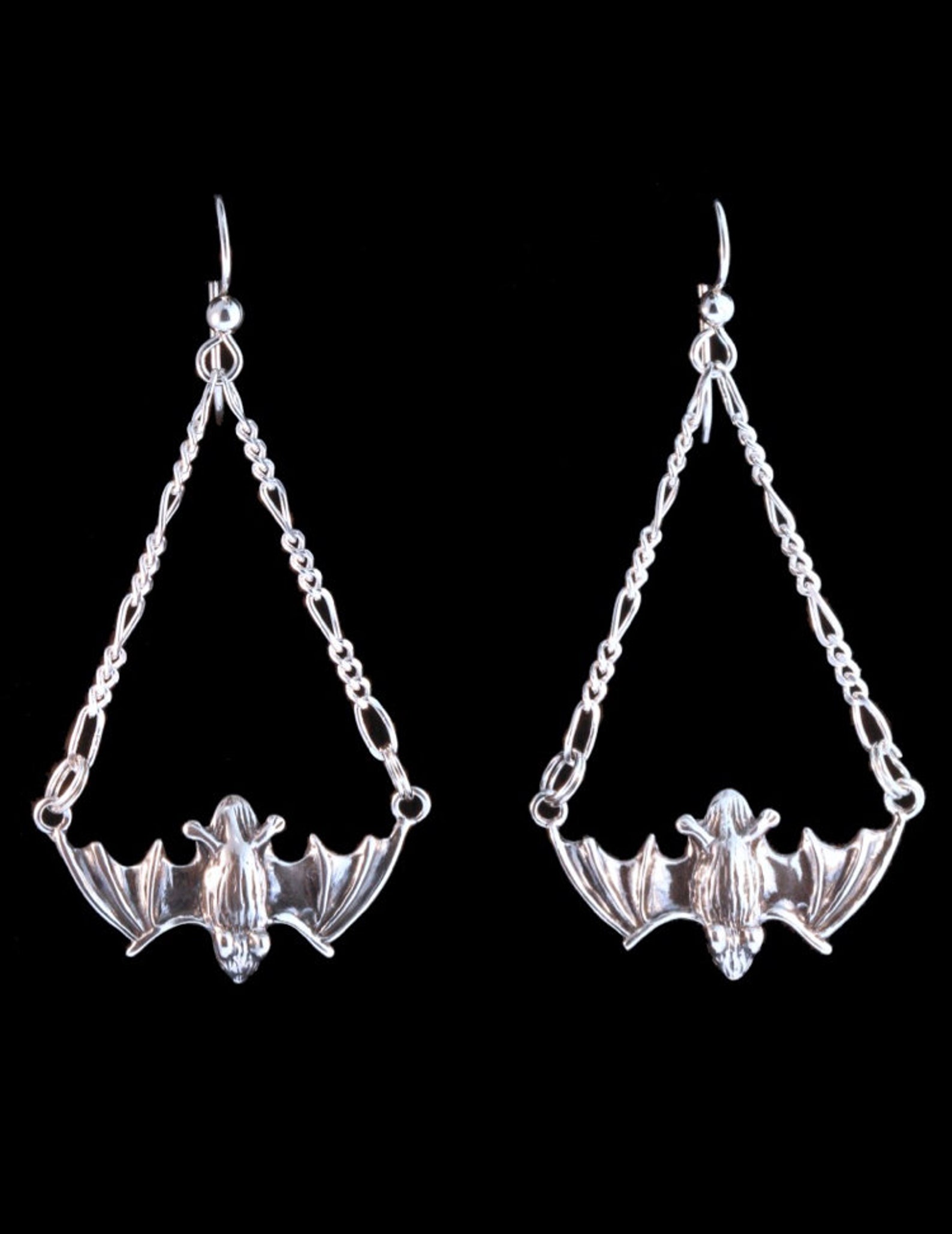 Flying Bat Earrings Silver Bat Earrings Bat Jewelry Bat Charm Etsy