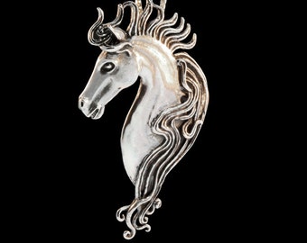 Horse Necklace Silver - Spirit Horse Necklace - Sterling Silver Horse Pendant Horse Jewelry - Silver Horse