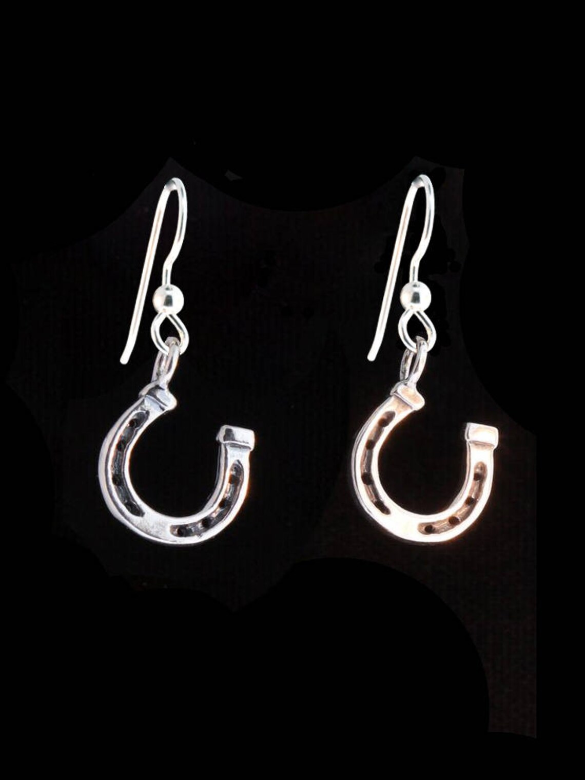 Horseshoe Earrings Horse Jewelry Horse Earrings Silver Horse Etsy