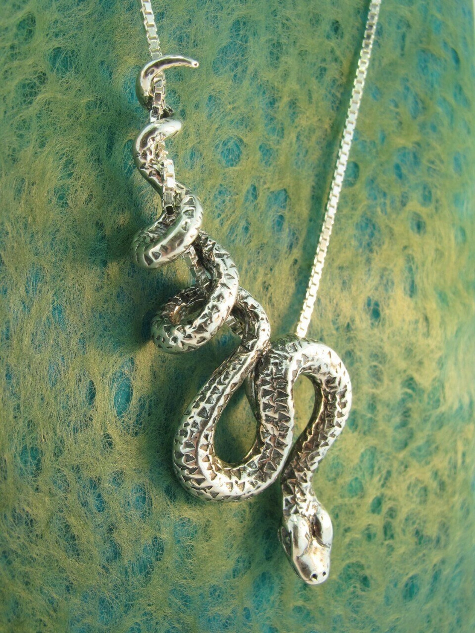 Silver Snake Necklace Snake Jewelry Serpent Necklace Serpent Etsy