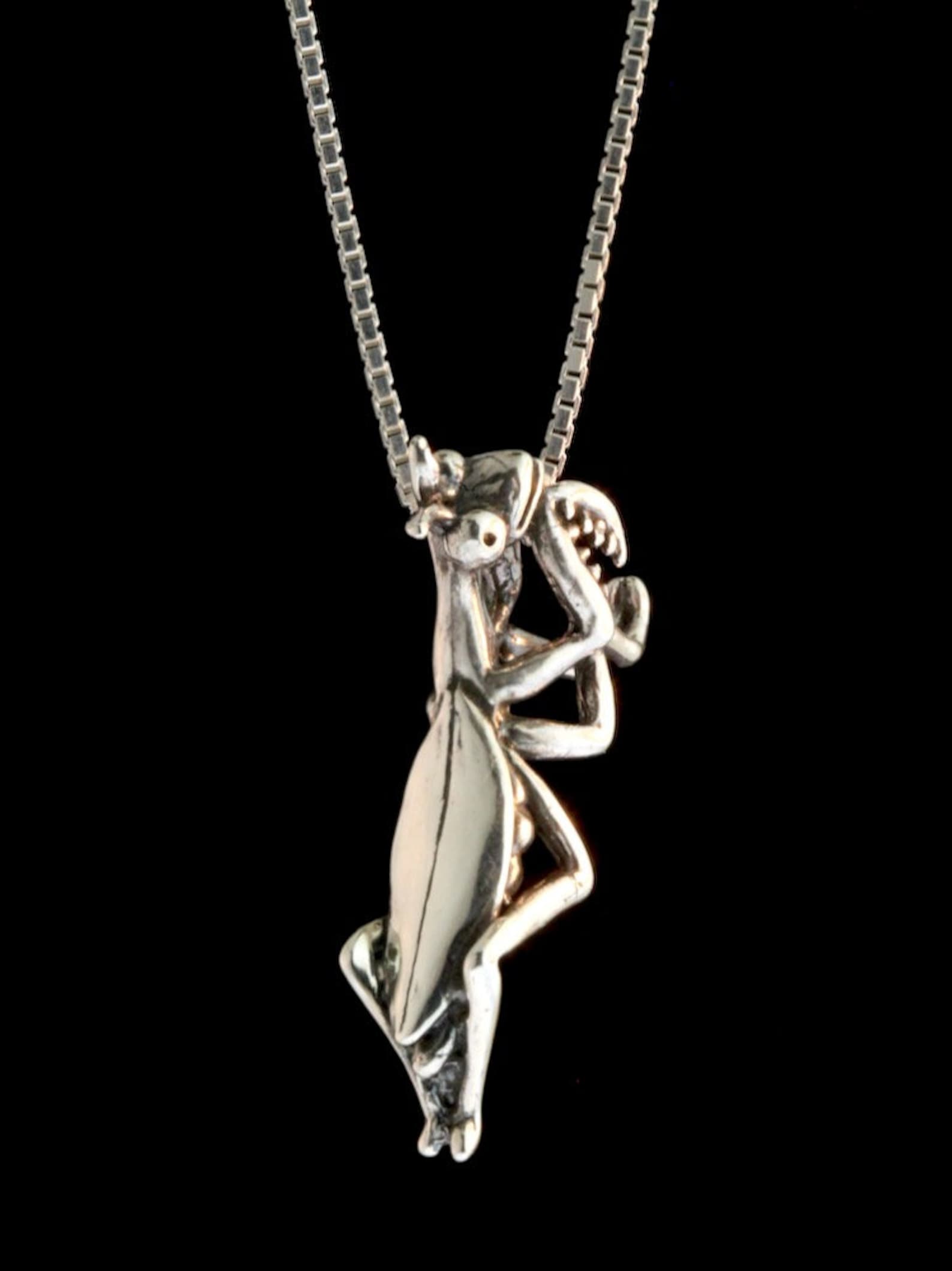 Praying Mantis Necklace Praying Mantis Jewelry Insect Jewelry Etsy