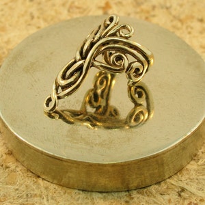 Ear Cuff Bronze Swirl Ear Cuff Arabesque Ear Cuff Celtic Jewelry Non Pierced Earring Non Pierced Ear Cuff Minimalist Ear Cuff Fashion image 2