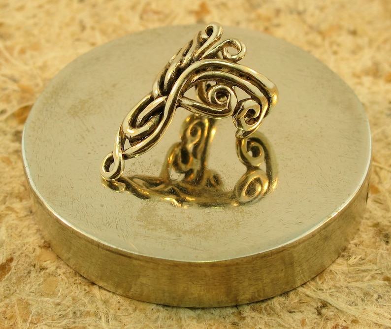 Ear Cuff Bronze Swirl Ear Cuff Arabesque Ear Cuff Celtic Jewelry Non Pierced Earring Non Pierced Ear Cuff Minimalist Ear Cuff Fashion image 2