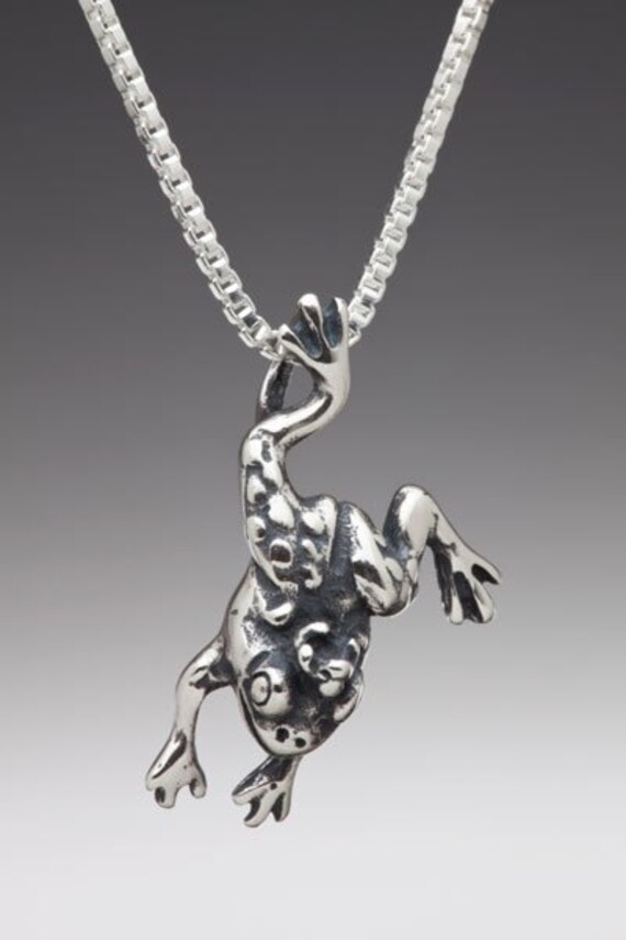 Collana In Argento Sterling A Forma Di Rana Con Ciondolo In Pietra Preziosa Opale - Italia - Foto 10