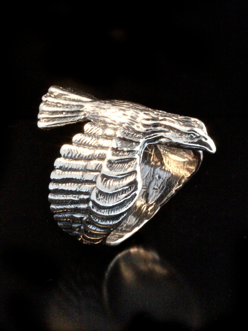 Eagle Ring Silver Eagle Jewelry Bird Ring Bird Jewelry Silver Etsy