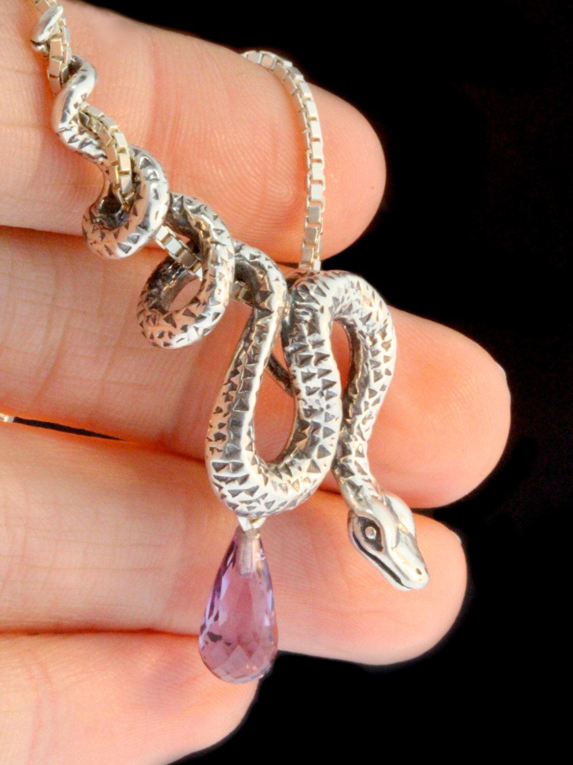 Magnetic Snake Necklace (Silver) main image 1