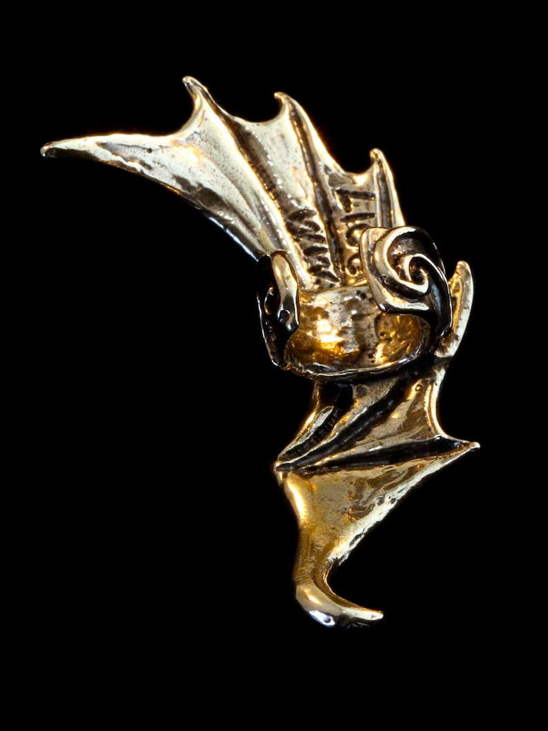 Dragon Ear Cuff Wing Ear Cuff Wing Earrings Dragon Jewelry Wing Jewelry Bat Wing Jewelry Bronze Bat Dragon Cuff Dragon Earring Ear Wrap image 4