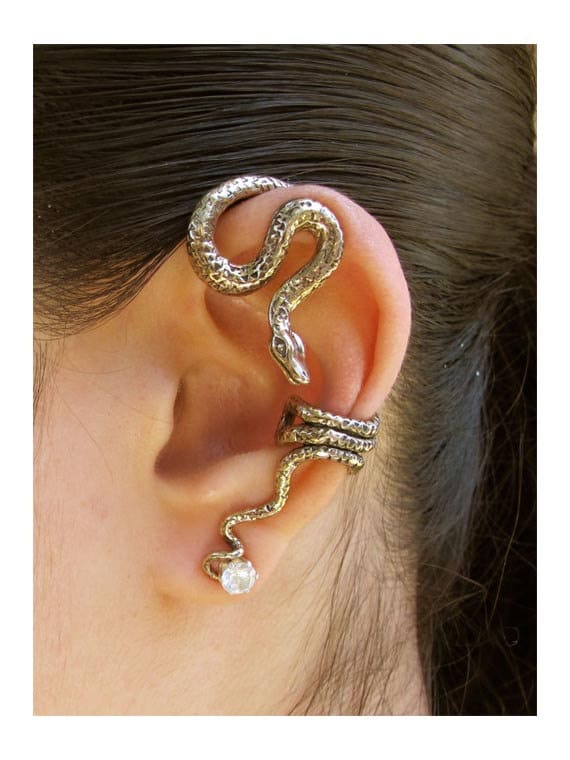 Snake earring wrap around ear online