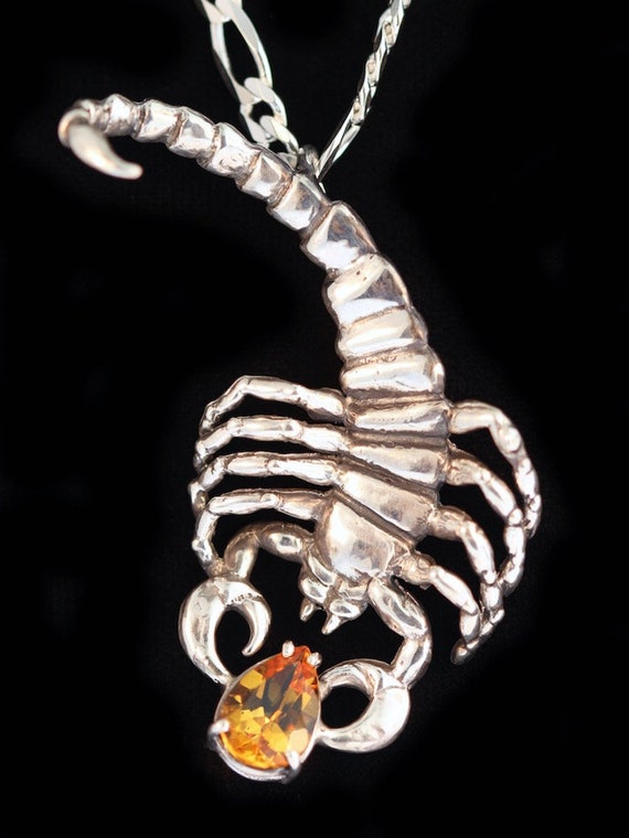 Sterling silver 2024 scorpion necklace