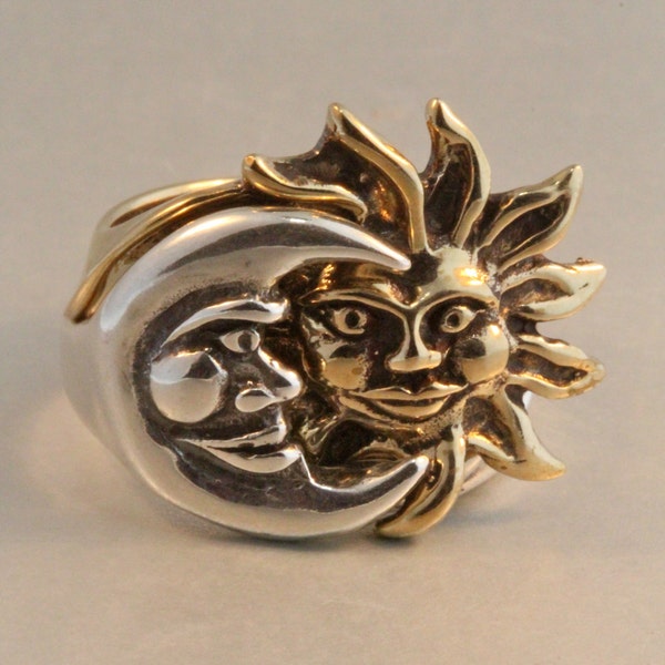 Sun and Moon Ring - Etsy