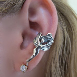 Fairy Ear Cuff Silver Fairy Jewelry Fairy Earring Silver Fairy Wing Earring Wing Ear Cuff Non Pierced Ear Cuff Non Pierced Earring
