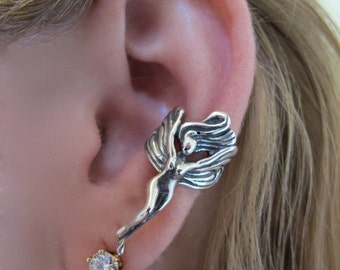 Fairy Ear Cuff Silver Fairy Jewelry Fairy Earring Silver Fairy Wing Earring Wing Ear Cuff Non Pierced Ear Cuff Non Pierced Earring