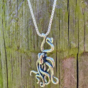 Sea Life - Octopus Charm - Sterling Silver - Ocean Lover Charm image 2