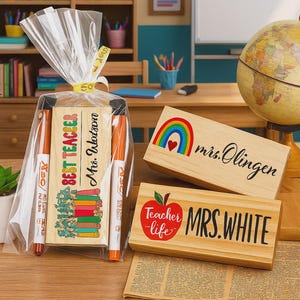 Personalized Wooden Whiteboard And Chalkboard Eraser  - Classroom Tool Teacher Appreciation Gift-  Back to School Teacher Gift
