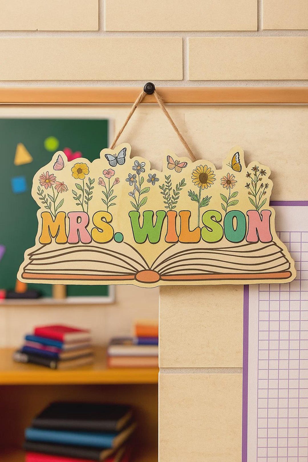 Custom 3D Teacher Door Sign: Personalized Classroom Decor - Etsy