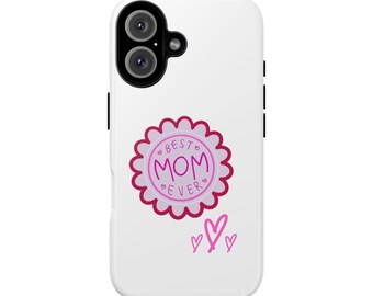 Funda para teléfono "La mejor mamá del mundo": un bonito regalo para el Día de la Madre, cumpleaños o agradecimiento. Funda resistente para mamás.