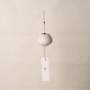 Handmade Moon Jar Wind Chimes for outdoor, Small Ceramic windchime, Memorial sympathy windchime for gaden, Korean traditional home decor