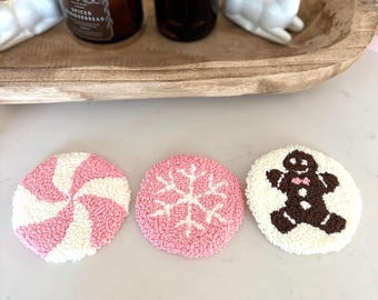 Peperkoekmok vloerkleed, kerstdecor, kerstonderzetter, Gingerbread Man koffiebar cadeau