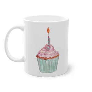 Personalized mug, birthday mug, birthday gift, mug with name, personalized gift, cupcake, coffee mug, tea cup, tea