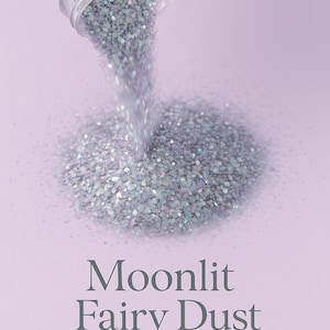 Glitter iridescente Moonlit Fairy Dust / Glitter olografico viola chiaro per bicchieri, resina e altro