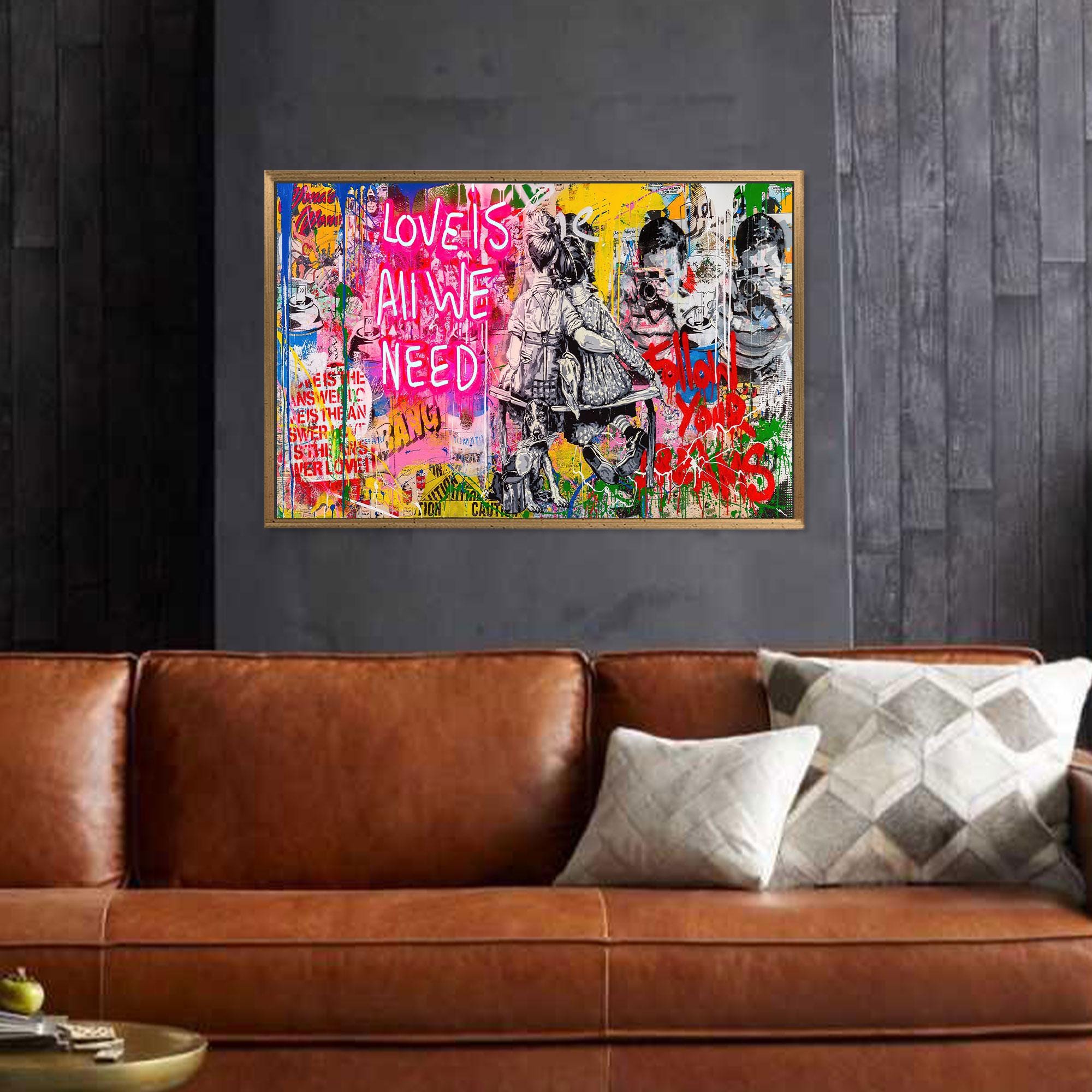 Banksy Graffiti Canvas Art: 