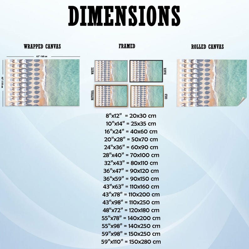 Landscape Canvas Decor, Gift for the Home, Modern Art Canvas, Ocean