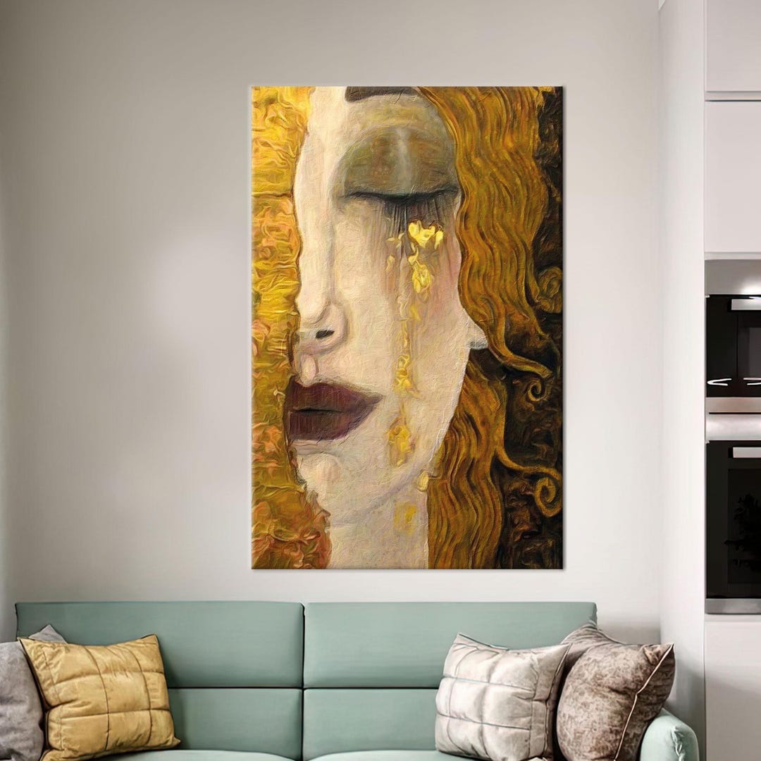 Gustav Klimt 'golden Tears' Canvas Print - Framed Wall Art - Etsy