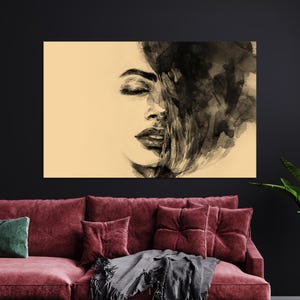 Woman Wall Hangings, Bedroom Decor Art, Abstract Woman Artwork, Woman Portrait Artwork, Modern Artwork, Home Decoration,
